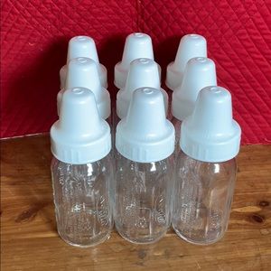 Set of 4oz glass baby bottles